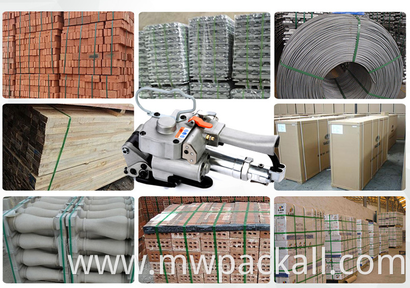 Simple operation buckle free pneumatic strapping machine for timber industry